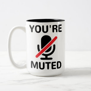 Taza Bicolor Estás mudo, silenciado