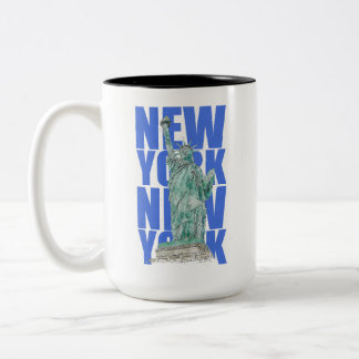 Taza Bicolor Estatua de la Libertad Nueva York