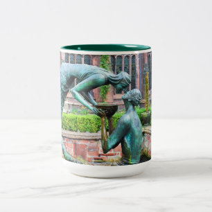 Taza Bicolor Estatua del agua de la vida