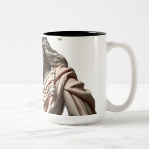 Taza Bicolor Estatua del Guerrero Clásico de Pastel
