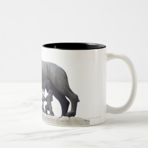 Taza Bicolor Estatua del lobo de Capitoline (cría del