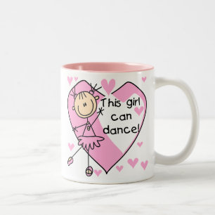 Taza Bicolor Este chica puede bailar las camisetas y los