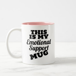 Taza Bicolor Este Es Mi Mug De Apoyo Emocional - Gracioso