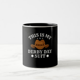 Taza Bicolor Este Es Mi Traje De Día De Derby Divertido Caballo