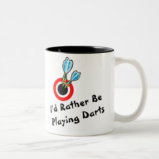 Taza Bicolor Esté jugando bastante dardos (Derecha)