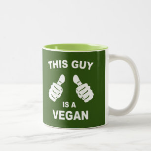 Taza Bicolor Este Tipo Es Un Vegano