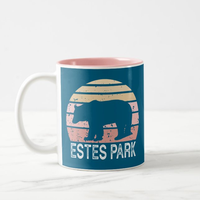 Taza Bicolor Estes Park Colorado Retro Bear (Izquierda)