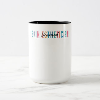 Taza Bicolor Esteticista cutáneo retro con licencia