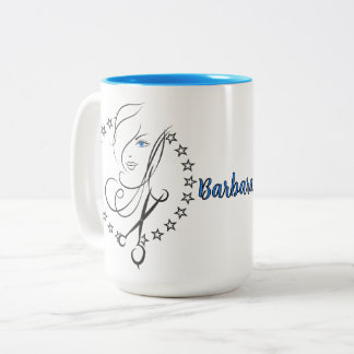 Taza Bicolor Esteticista de cabello personalizado