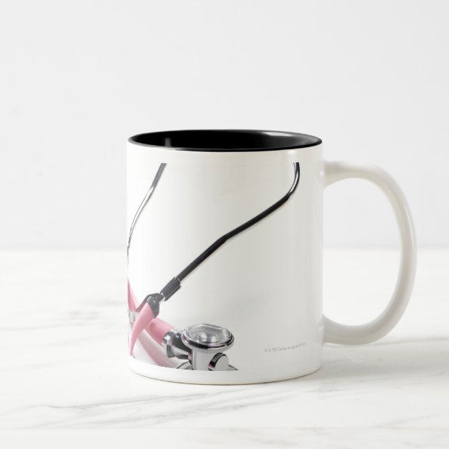 Taza Bicolor Estetoscopio rosado (Derecha)