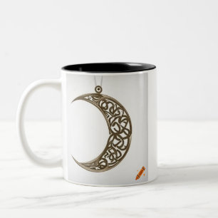 Taza Bicolor estilo árabe lunar