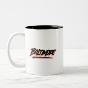 Taza Bicolor Estilo Baltimore Graffiti