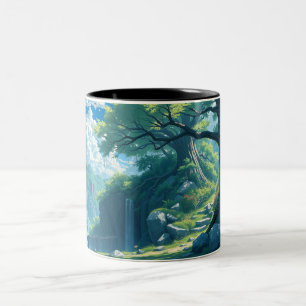Taza Bicolor estilo de anime natural