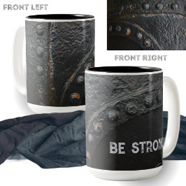 Taza Bicolor Estilo industrial metalizado negro