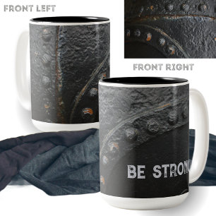 Taza Bicolor Estilo industrial metalizado negro