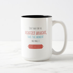 Taza Bicolor Estilo retro tipográfico motivacional