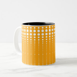 Taza Bicolor Estilo retro vintage círculos líneas geométricas r
