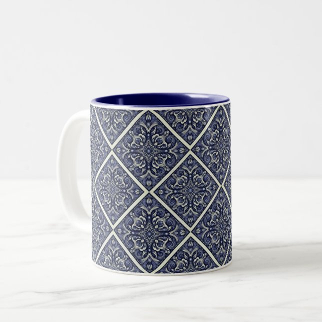Taza Bicolor Estilo victoriano (Anverso izquierdo)