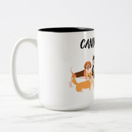 Taza Bicolor Estiloso Perro Mamá