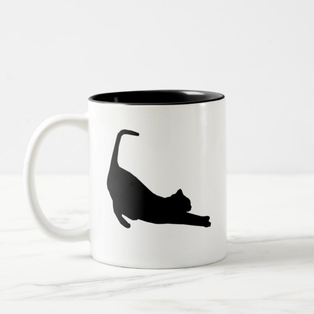 Taza Bicolor Estiramiento de gatos (Izquierda)