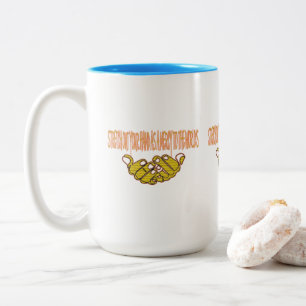Taza Bicolor Estirar tu mano como misericordia a la del mundo