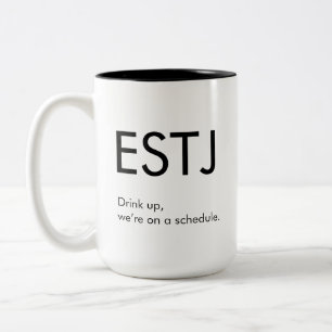 Taza Bicolor ESTJ en un programa Mug Gift