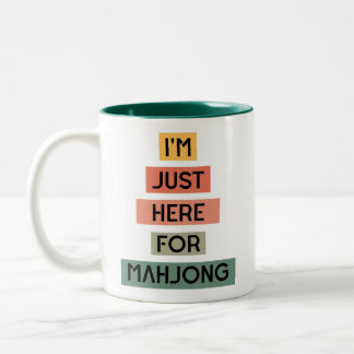 Taza Bicolor Estoy aquí por Mahjong