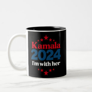 Taza Bicolor Estoy con ella Kamala Vota por 2024 Presidente Kam
