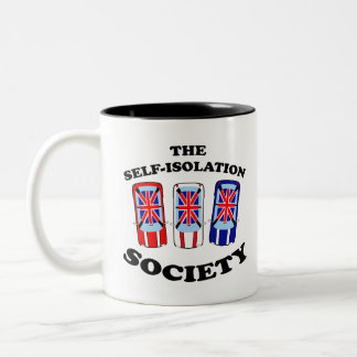Taza Bicolor estoy en la sociedad de autoaislamiento