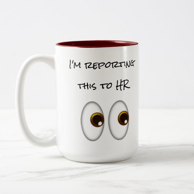 Taza Bicolor Estoy reportando esto a HR Mug (Izquierda)