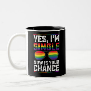 Taza Bicolor Estoy Soltero Ahora Es Tu Oportunidad Mes del Orgu