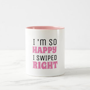 Taza Bicolor Estoy Tan Feliz De Haber Nadado Día de San Valent