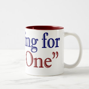 Taza Bicolor Estoy votando por "aquél" (Obama 2008)