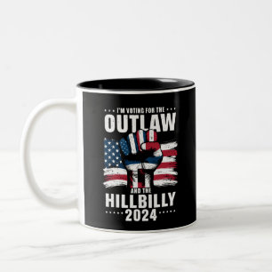 Taza Bicolor Estoy votando por el ilegal y el Hillbilly 2024 US