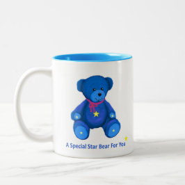 Taza Bicolor Estrella azul de oso
