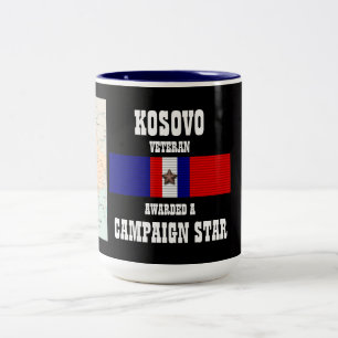 TAZA BICOLOR ESTRELLA DE CAMPAÑA KOSOVO VETERAN