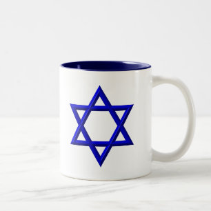 Taza Bicolor Estrella de David