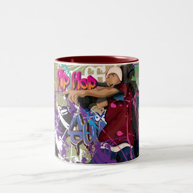 Taza Bicolor estrella de Hip Hop (Centro)