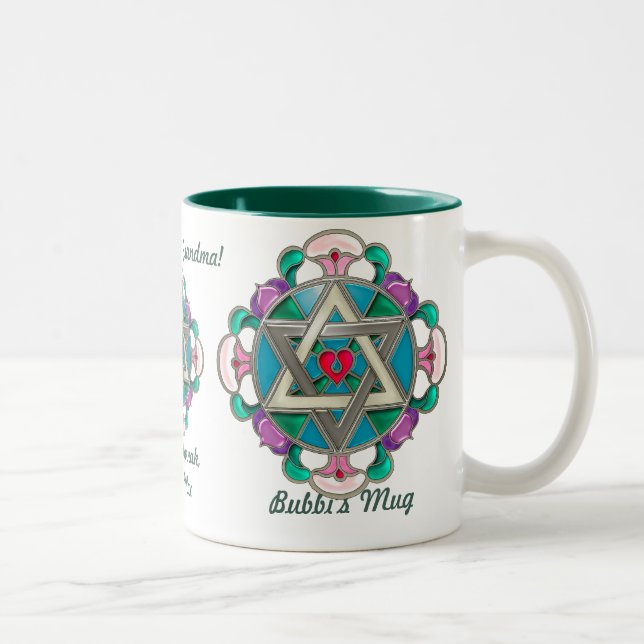 Taza Bicolor Estrella de jardín (Mug personalizado) (Derecha)