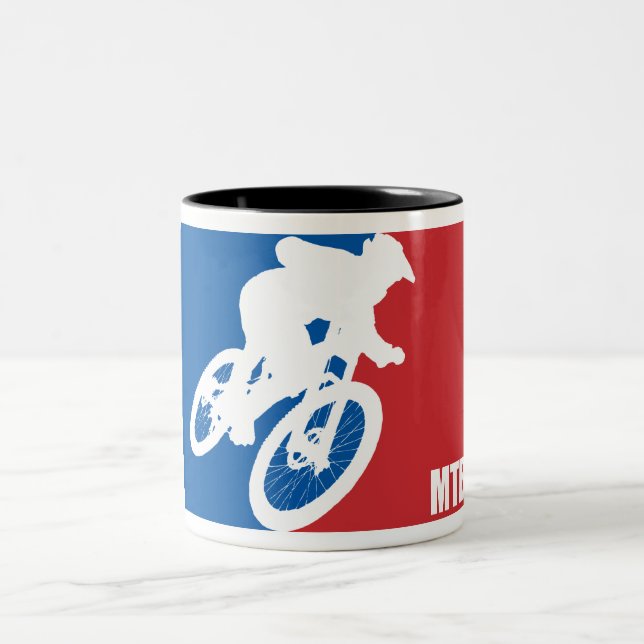 Taza Bicolor Estrella de la bicicleta de montaña (Centro)