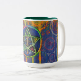 Taza Bicolor Estrella de la Verdad Celta