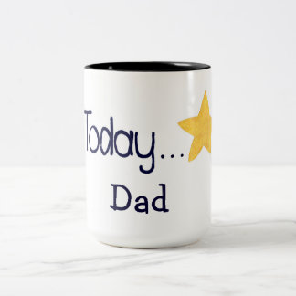 Taza Bicolor Estrella de Oro para Superar el Día de Hoy Ánimo