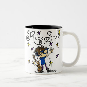 Taza Bicolor Estrella de rock de Brunette