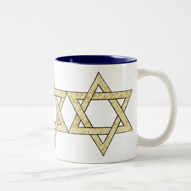Taza Bicolor Estrella del Matzoh de David (Derecha)
