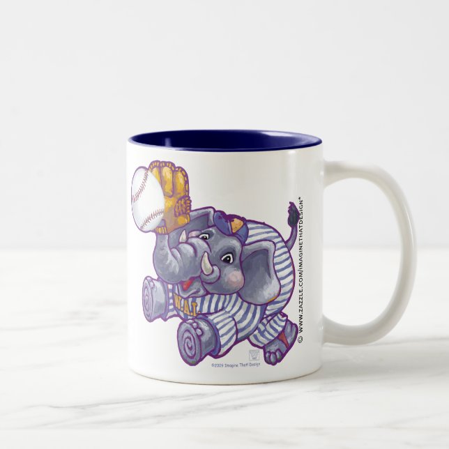 Taza Bicolor Estrella elefante de béisbol (Derecha)