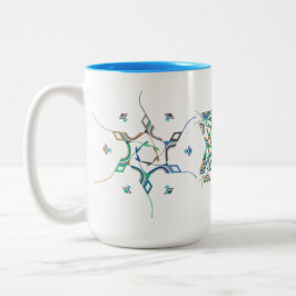Taza Bicolor Estrella Intrincada de David Brush-Pen Art Mug