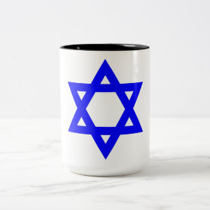 Taza Bicolor Estrella judía ✡︎ de David