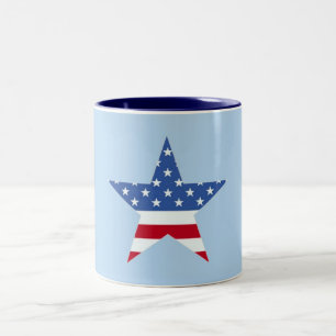 Taza Bicolor Estrella patriótica Mug