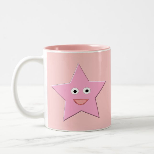 Taza Bicolor Estrella rosa de bonito Mug (Izquierda)