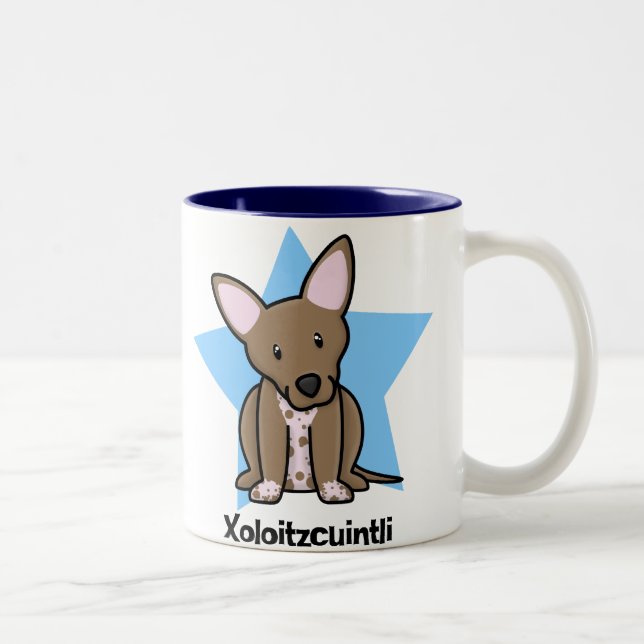 Taza Bicolor Estrella Xoloitzcuintli de Kawaii (Derecha)